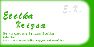 etelka krizsa business card